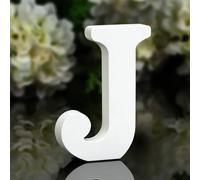 Shyllin Lettres Décoratives Bois, Lettre Bois 10cm, Lettre en Bois Decorative Scrabble, Lettres de Scrabble - Idéal pour la Décoration D'intérieur et les Occasions Spéciales (J)
