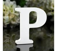Shyllin Lettres Décoratives Bois, Lettre Bois 10cm, Lettre en Bois Decorative Scrabble, Lettres de Scrabble - Idéal pour la Décoration D'intérieur et les Occasions Spéciales (P)