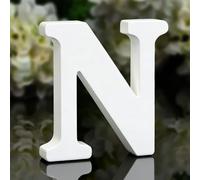 Shyllin Lettres Décoratives Bois, Lettre Bois 10cm, Lettre en Bois Decorative Scrabble, Lettres de Scrabble - Idéal pour la Décoration D'intérieur et les Occasions Spéciales (N)