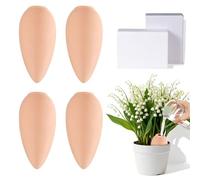 Shyllin Lot de 4 Oyas Arrosage - Système d'Arrosage Automatique pour Plante et Jardin, Ollas Terre Cuite Goutte à Goutte, Distributeur Eau Plante en Argile pour Vacances et Balcon