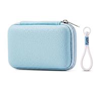 SHYSBV Étui de rangement multifonction rigide pour appareil photo numérique, avec fermeture éclair et compartiment en maille, compatible avec Sony/Canon/Panasonic/Ricoh/Casio, bleu, Mini, Sac à bière