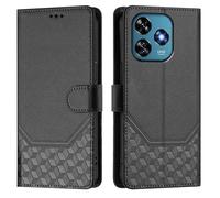 SHYXGLON Coque Cuir Pliante pour Oukitel C51 | Étui Protecteur Anti-Choc | Élégant et Léger | Blocage RFID | Fentes Cartes | Dragonne Portefeuille Housse pour Oukitel C51 (Noir)