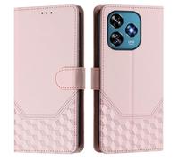SHYXGLON Coque Cuir Pliante pour Oukitel C51 | Étui Protecteur Anti-Choc | Élégant et Léger | Blocage RFID | Fentes Cartes | Dragonne Portefeuille Housse pour Oukitel C51 (Rose)
