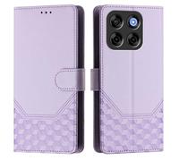 SHYXGLON Coque Cuir Pliante pour ZTE Blade A56/Blade A56 Pro | Étui Protecteur Anti-Choc | Élégant Léger | Blocage RFID | Fentes Cartes | Dragonne Portefeuille Housse (Violet, Blade A56 Pro)
