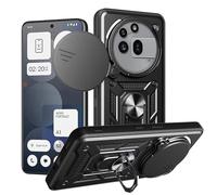 SHYXGLON Coque pour Nothing Phone 3A Pro avec protection d'appareil photo coulissante, protecteur d'appareil photo, magnétique hybride robuste, coque militaire antichoc pour Nothing Phone 3A Pro (noir