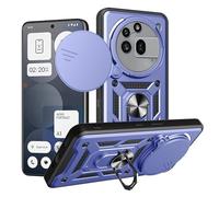 SHYXGLON Coque pour Nothing Phone 3A Pro avec protection d'appareil photo coulissante, protecteur d'appareil photo, magnétique hybride robuste, coque militaire antichoc pour Nothing Phone 3A Pro (bleu