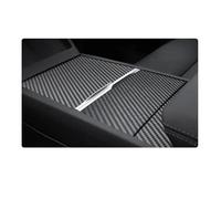 SHYYBD Autocollant Protection Console Centrale Voiture Film Pour Panneau Commande Central Pour Tesla Pour Model 3 2024 2025 Bande décorative(carbone noir)