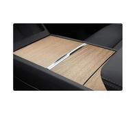 SHYYBD Autocollant Protection Console Centrale Voiture Film Pour Panneau Commande Central Pour Tesla Pour Model 3 2024 2025 Bande décorative(Horizontal wood)