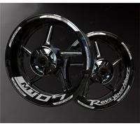 SHYYBD Autocollants Roues Jantes Autocollant De Moyeu De Roue De Moto pour Y&amaha Mt07 MT 07 MT-07 MT 07 Bandes De Jante Réfléchissantes Autocollants Décoratifs Stickers Kit(Couleur 6)