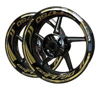 SHYYBD Autocollants Roues Jantes Autocollant De Roue Avant Et Arrière De Moto pour Suzuki GSXR 600 750 1000 GSXS 750 GSR 600, Bande De Protection Résistante Aux Intempéries Stickers Kit(Couleur 11)