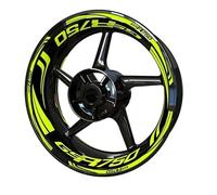 SHYYBD Autocollants Roues Jantes Autocollant De Roue Avant Et Arrière De Moto pour Suzuki GSXR 600 750 1000 GSXS 750 GSR 600, Bande De Protection Résistante Aux Intempéries Stickers Kit(Couleur 4)