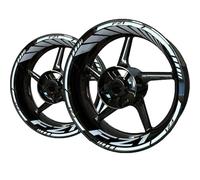 SHYYBD Autocollants Roues Jantes Autocollant De Roue Avant Et Arrière De Moto pour Y&amaha FZ1 FZ 1, Bande De Pneu Résistante Aux Intempéries, Accessoires De Décoration Stickers Kit(Couleur 12)