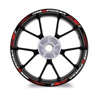 SHYYBD Autocollants Roues Jantes Autocollant De Roue De Moto 15″14″ Jante Réfléchissante Scooter Bande Décalcomanie Accessoires pour H&Onda pour Forza 125 250 300 350 750 MF13 Stickers Kit(Couleur 1)