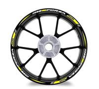 SHYYBD Autocollants Roues Jantes Autocollant De Roue De Moto 15″14″ Jante Réfléchissante Scooter Bande Décalcomanie Accessoires pour H&Onda pour Forza 125 250 300 350 750 MF13 Stickers Kit(Couleur 2)