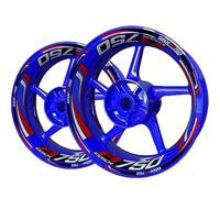 SHYYBD Autocollants Roues Jantes Autocollant De Roue De Moto pour Suzuki GSXR 750 GSXR750, Bande De Pneu De Jante, Bande De Décoration, Autocollants De Moyeu, Autocollants Stickers Kit(Couleur 14)