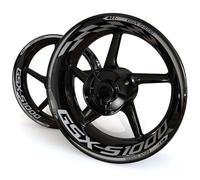 SHYYBD Autocollants Roues Jantes Autocollant De Roue De Moto pour Suzuki GSXS1000 GSXS 1000, Ensemble De Bandes De Pneu De Jante, Autocollants De Bande Stickers Kit(Couleur 20)