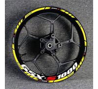 SHYYBD Autocollants Roues Jantes Autocollant Réfléchissant pour Jante De Moto pour Suzuki GSXS1000 Gsx-s 1000 R Gsxs/1000/R/S1000/S Stickers Kit(Couleur 17)
