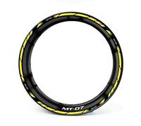 SHYYBD Autocollants Roues Jantes Autocollant réfléchissant pour Roue de Moto, Autocollant pour moyeu, Bande de Jante pour Y&amaha MT 07 Mt07 MT-07 2020 2021 Stickers Kit(Couleur 12)