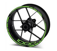 SHYYBD Autocollants Roues Jantes Autocollants De Jante De Moto, Autocollants De Jante, Kit De Bandes Réfléchissantes pour K&awasaki Z1000 Z 1000 Stickers Kit(Couleur 1)