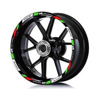 SHYYBD Autocollants Roues Jantes Autocollants De Jantes De Moto, Bandes Réfléchissantes, Accessoires pour Aprilia RSV4 1100 Factory RS 660 Tuono V4 Shiver 900 Stickers Kit(Couleur 2)