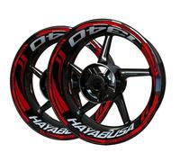 SHYYBD Autocollants Roues Jantes Autocollants De Jantes De Moto pour Suzuki Hayabusa 1340, Bandes Imperméables, Accessoires Stickers Kit(Couleur 2)