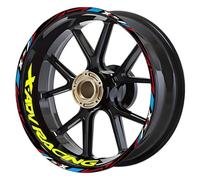 SHYYBD Autocollants Roues Jantes Autocollants pour Moyeu De Roue De Moto, Bandes De Jante De Scooter, Accessoires Réfléchissants pour H&Onda XADV X-ADV 750 Stickers Kit(Couleur 3)