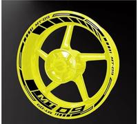 SHYYBD Autocollants Roues Jantes Autocollants Réfléchissants pour Jantes De Moto pour Y&amaha MT-09 MT09, Ensemble De Décorations pour Jantes Stickers Kit(Couleur 5)