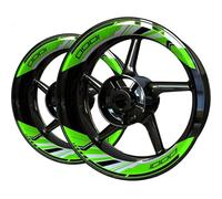SHYYBD Autocollants Roues Jantes Kit D'autocollants De Jantes De Moto pour K&awasaki Z1000 Z 1000 Bandes Réfléchissantes Autocollants De Bande Accessoires D'autocollants Stickers Kit(Couleur 2)