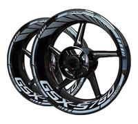 SHYYBD Autocollants Roues Jantes Kit D'autocollants pour Roues De Moto pour Suzuki GSXS750 GSXS 750, Ensemble De Bandes De Pneus pour Jantes, Autocollants Stickers Kit(Couleur 12)