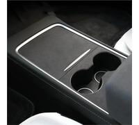 SHYYBD Protection De Console Centrale Pour Tesla Pour Model 3 Y 2021-2025, Highlander Pour Juniper, Autocollant En Daim Bande décorative(NOIR 1)