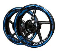 SHYYBD Utocollant de Jante Autocollant Roue Moto À L'intérieur pour Suzuki GSF650 GSF 650 Bandit Autocollants Moyeu Jante Bande Autocollante Réfléchissante Autocollant Autocollant de Jante(Couleur 2)