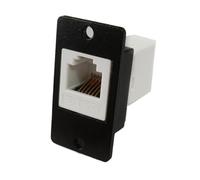 SHYYOULQE Adaptateur coupleur à bride RJ11 6P6C pour lignes téléphoniques, fax et modem, installation d'armoire, filetage, prises de téléphone fixes