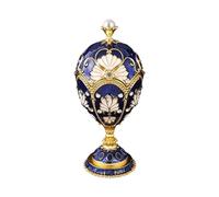 SHYYOULQE Boîte de rangement artistique faite à la main avec strass en cristal pour décoration d'œufs