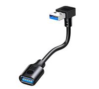 SHYYOULQE Câble adaptateur portable USB 3.0 mâle vers femelle à angle droit - Vitesse rapide 5 Gbit/s - Câble de transfert de données