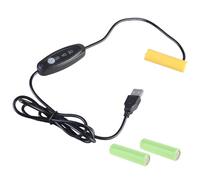 SHYYOULQE Câble d'alimentation USB 5 V pour remplacer 1 à 3 piles LR6 de 1,5 V pour jouet électrique, horloge LED, USB vers cordon d'alimentation virtuel