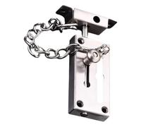 SHYYOULQE Chaîne de sécurité robuste en acier inoxydable réglable antirouille pour portails, maisons et garages Loquets de porte de garage en acier inoxydable