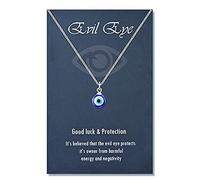 SHYYOULQE Chaîne turque dorée/argentée pour collier mauvais œil, Silver