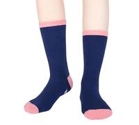 SHYYOULQE Chaussettes en coton avec poignées antidérapantes en caoutchouc pour couple, mariage, fête, cadeau fantaisie, Bleu marine peau rouge H, taille unique