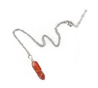 SHYYOULQE Collier en pierre spirituelle hexagonale en cristal à double pointe - Bijoux pour femmes et filles - Collier avec pendentif en cristal - Équilibrage de l'énergie - Bijoux divinations