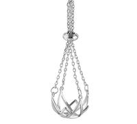 SHYYOULQE Collier porte-pierre vide métallique chaîne corde, Silver