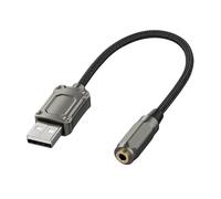 SHYYOULQE Convertisseurs de Son USB tressés de qualité supérieure, Adaptateur de Casque, câble Externe, Parfait pour des lectures de Musique de qualité Claire, Lien