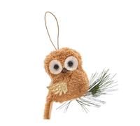 SHYYOULQE Décoration de Noël en forme de hibou en peluche douce à suspendre avec cordon pour décoration d'intérieur ou de bureau