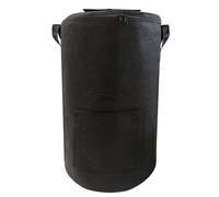 SHYYOULQE Grand sac à compost noir pour déchets organiques avec double joint supérieur et zones de visualisation construit à partir de feutre robuste bac à compost pliable