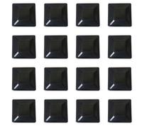 SHYYOULQE Lot de 16 capuchons de poteaux portables en bois composite noir élégant pour extérieur et jardin