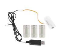 SHYYOULQE Lot de 4 éliminateurs de batterie USB vers 6 V LR14 C de 1,5 V LR14 C pour réchaud à jouets, lampes de poche, chauffe-eau