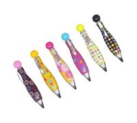 SHYYOULQE Lot de 6 stylos à bille Big Fat Smooth écriture large Grip élégant court pour l'école