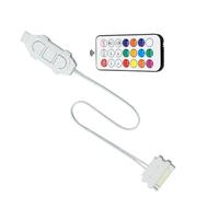 SHYYOULQE Petite unité de commande ARGB à commutation manuelle blanc/noir finition 5 V 3 broches éclairage ordinateur couleur motif personnalisation contrôleur d'éclairage ARGB avec modes dégradés