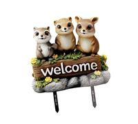 SHYYOULQE Piquets de jardin artistiques en PVC résistant à la décoloration, panneaux de bienvenue, plaques d'adresse pour projet d'aménagement paysager de cour, décoration extérieure saisonnière