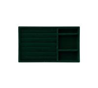 SHYYOULQE Plateau à bijoux en peluche robuste avec plusieurs emplacements pour boucles d'oreilles et bagues de rangement dans un tiroir ou une commode