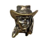 SHYYOULQE Porte-clés en cuivre sur le thème occidental avec perles d'urgence pour les amateurs de camping en plein air